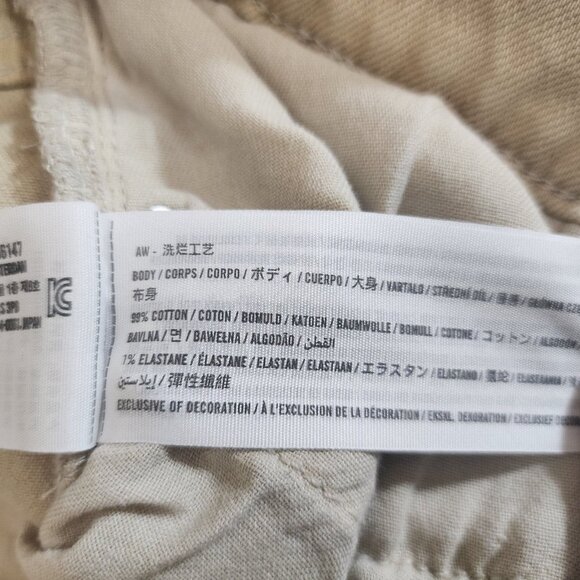 Abercrombie‎ & Fitch Jeans Mens 40x30 Tan Khaki AF Vintage Stretch 90s Straight - Picture 8 of 13